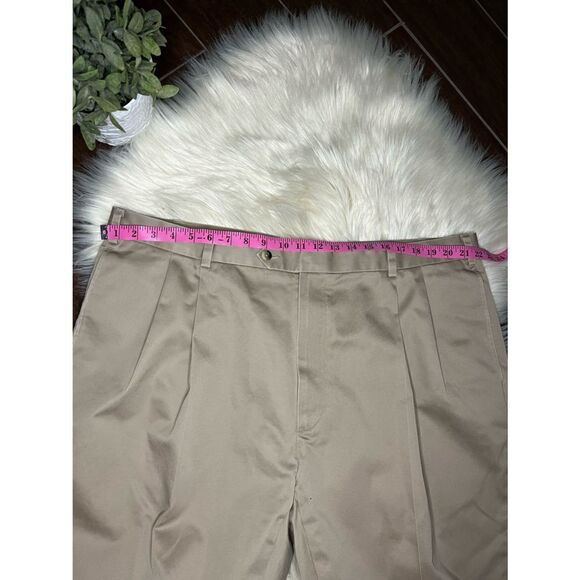 Jos. A. Bank khaki pleated front pants sz 44X30 - Picture 4 of 6